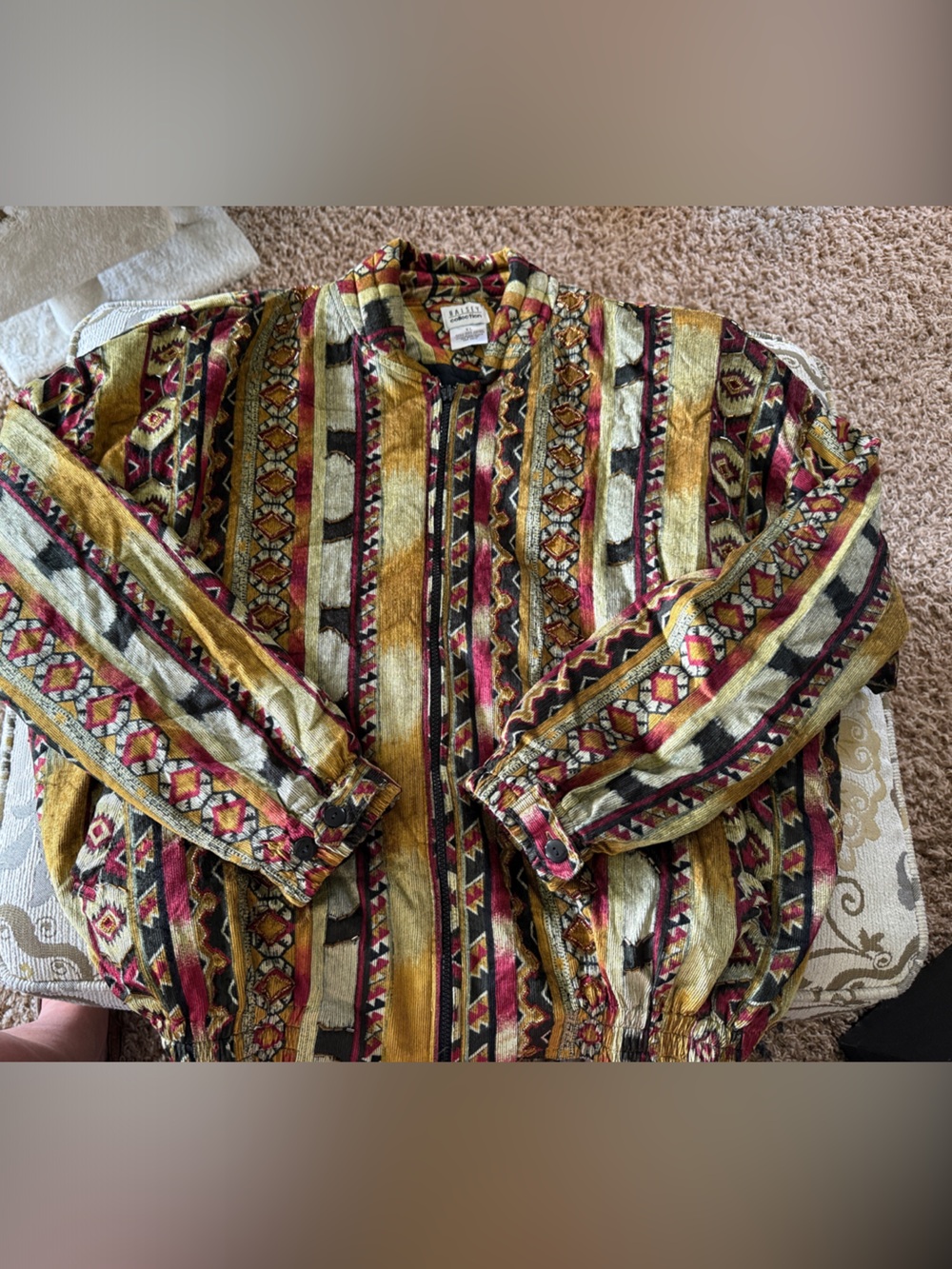 Vintage Halsey boho beaded jacket perfect shape xl